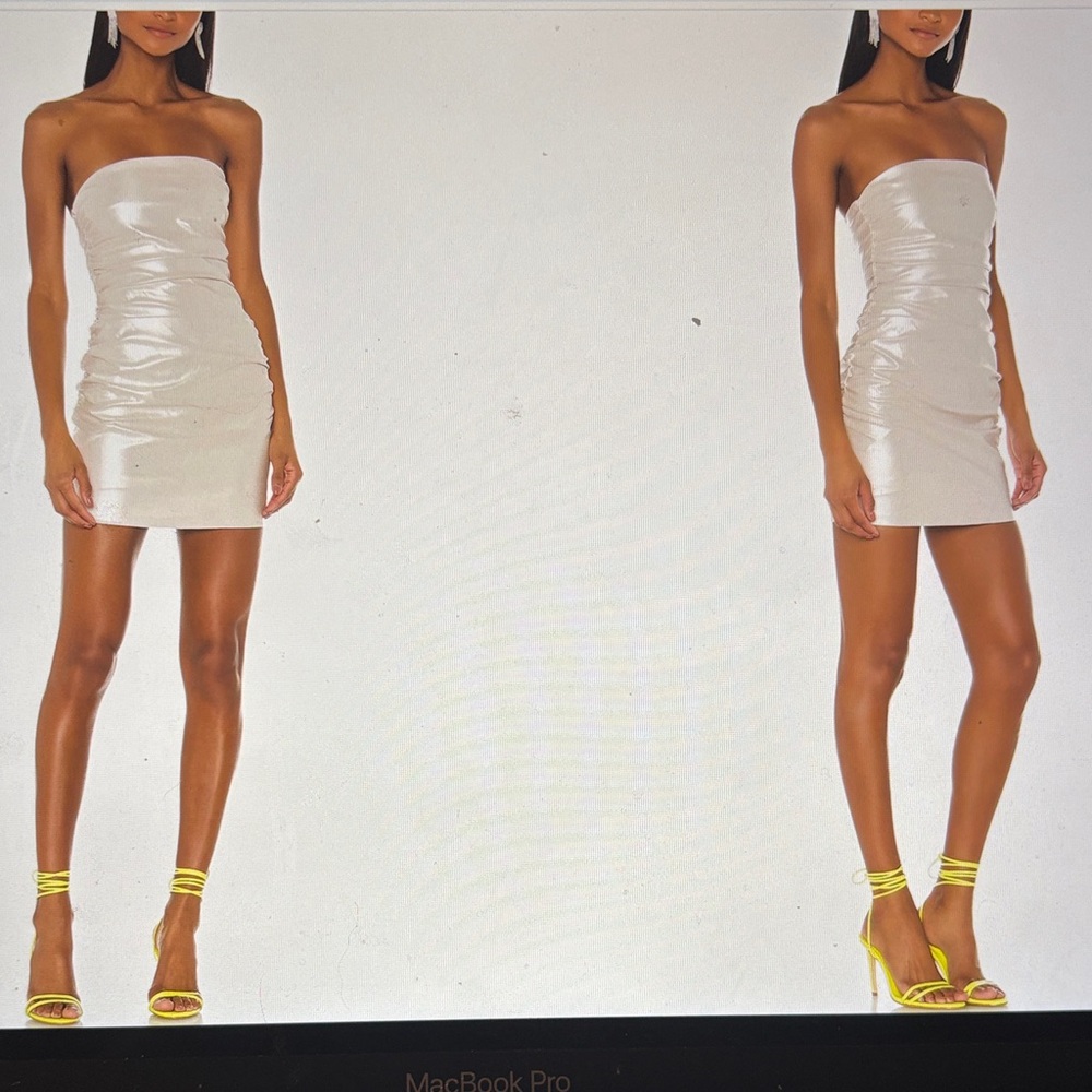 Arlo Strapless White Mini Dress (Revolve)